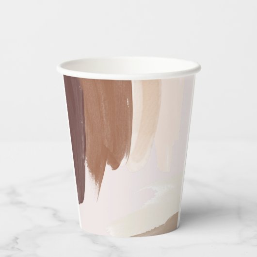 Gobelets En Papier Terracotta épicée moderne | Mariage de monogramme (Verso)