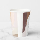 Gobelets En Papier Terracotta épicée moderne | Mariage de monogramme (Droite)