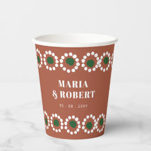 Gobelets En Papier Terracotta mexicaine Boho Barro Mariage