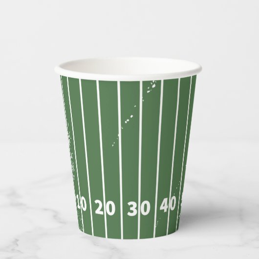 Gobelets En Papier Terrain de football  (Recto)