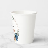 Gobelets En Papier Terrasse Cuite Navy Fleurs Géométriques Shower de  (Gauche)