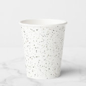 Gobelets En Papier Terrazzo gris marron tendance moderne (Verso)
