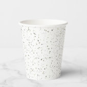 Gobelets En Papier Terrazzo gris marron tendance moderne (Recto)