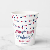 Gobelets En Papier Terre Des Trois ! 4 juillet 3ème anniversaire (Recto)