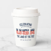 Gobelets En Papier Terre du patriotique libre (Verso)