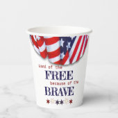 Gobelets En Papier Terre patriotique du Bunting libre (Verso)