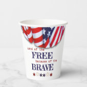 Gobelets En Papier Terre patriotique du Bunting libre (Recto)