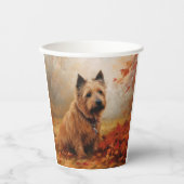 Gobelets En Papier Terrier australien en automne Leaves automne Inspi (Recto)