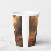 Gobelets En Papier Terrier tibétain à l'automne Feuilles automne Insp (Droite)