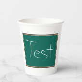 Gobelets En Papier Test Chalkboard School (Recto)