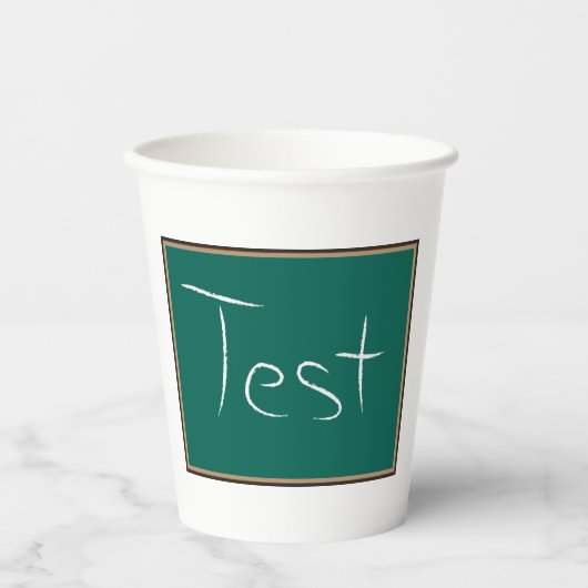 Gobelets En Papier Test Chalkboard School (Recto)
