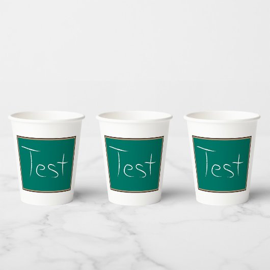 Gobelets En Papier Test Chalkboard School