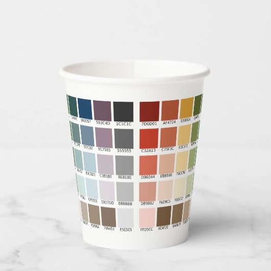 Gobelets En Papier Test de couleur (Gauche)