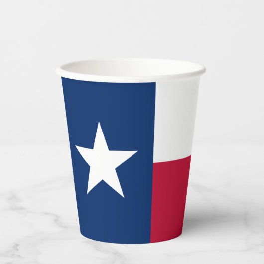 Gobelets En Papier Texan Flag, Flag of Texas (Recto)