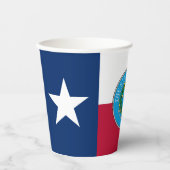 Gobelets En Papier Texan Flag & Seal, Flag of Texas (Recto)