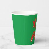 Gobelets En Papier Texte de la bulle de Noël (Droite)