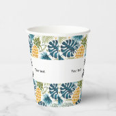 Gobelets En Papier Texte du logo de l'entreprise ananas (Droite)