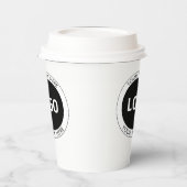 Gobelets En Papier Texte personnalisable simple et logo ou image (Gauche)