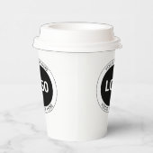 Gobelets En Papier Texte personnalisable simple et logo ou image (Droite)