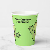 Gobelets En Papier Texte personnalisé de la noix de coco (Gauche)