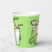 Gobelets En Papier Texte personnalisé de la noix de coco (Droite)