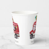 Gobelets En Papier Texte personnalisé du camion à crème glacée (Droite)
