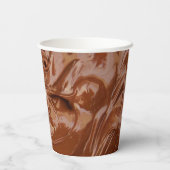 Gobelets En Papier Texture de chocolat fondu Image Plain (Verso)