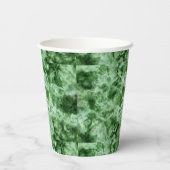 Gobelets En Papier Texture de marbre vert (Verso)
