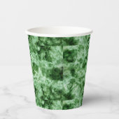 Gobelets En Papier Texture de marbre vert (Recto)