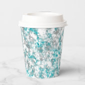 Gobelets En Papier texture gris turquoise et marbre blanc (Verso)