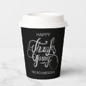 Gobelets En Papier Thankgiving Text Design Paper Cup (Verso)