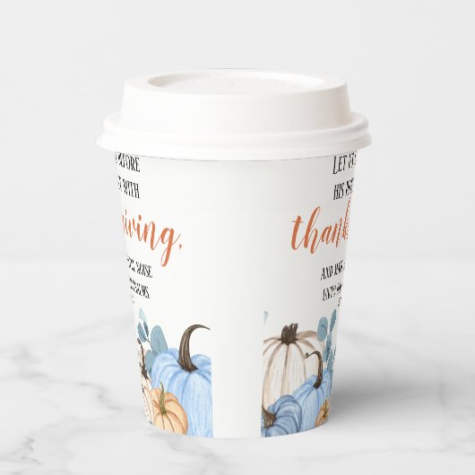 Gobelets En Papier Thanksgiving Dinner Party Bible Verse (Gauche)