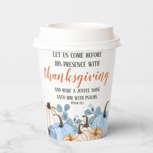 Gobelets En Papier Thanksgiving Dinner Party Bible Verse (Verso)