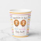 Gobelets En Papier Thanksgiving Fall Gender Reveillez Turquie (Recto)