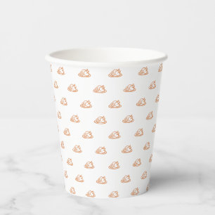 Gobelets En Papier Thanksgiving orange dinde mignonne motif drôle