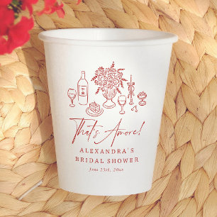 Gobelets En Papier That's Amore Pizza & Wine Enterrement de mariage