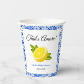 Gobelets En Papier That's Amore | Réception de mariage au citron médi (Recto)