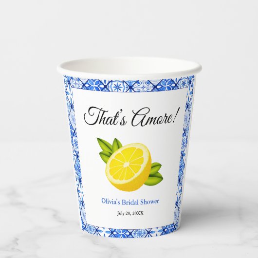 Gobelets En Papier That's Amore | Réception de mariage Méditerranéenn (Verso)