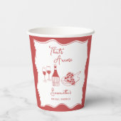 Gobelets En Papier That's Amore Rouge Italian Pizza Wine Enterrement (Verso)