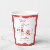 Gobelets En Papier That's Amore Rouge Italian Pizza Wine Enterrement (Recto)