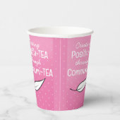 Gobelets En Papier Thé de café en papier personnalisé rose (Droite)