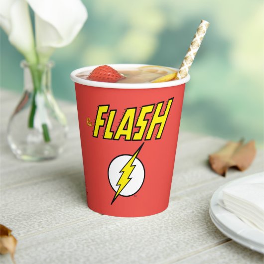 Gobelets En Papier The Flash Name & Lightning Bolt Logo (Insitu)