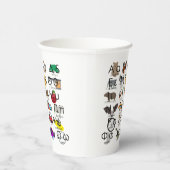 Gobelets En Papier The Greek Alphabet Letters (Droite)