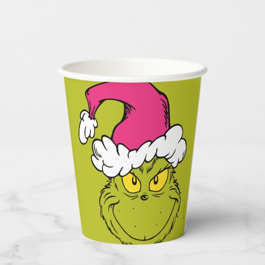 Gobelets En Papier The Grinch in Pink Santa Hat (Verso)