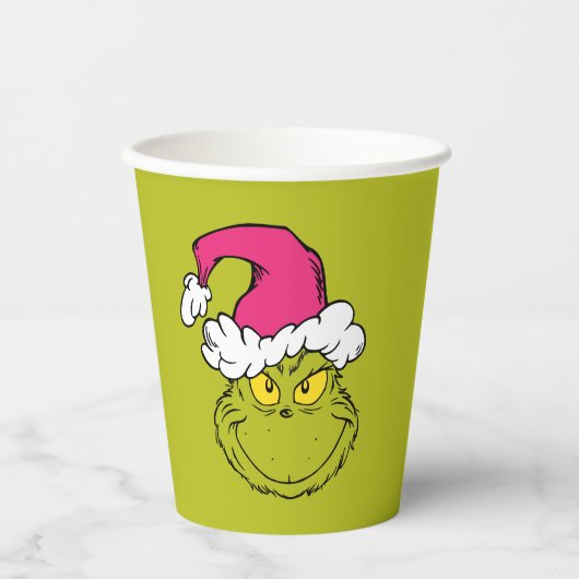 Gobelets En Papier The Grinch in Pink Santa Hat (Recto)