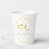 Gobelets En Papier Thé Party Fleurs Baby Shower (Recto)