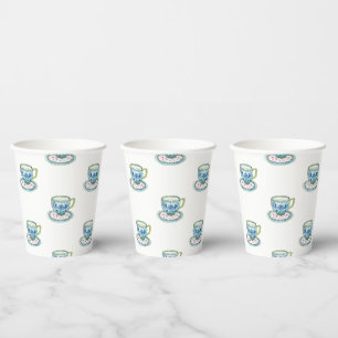 Gobelets En Papier Thé pour deux Baby showers jumeaux