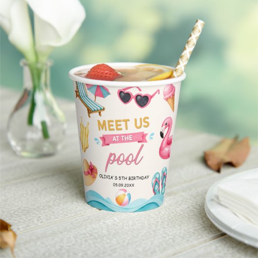 Gobelets En Papier The Summer Pool Birthday (Insitu)