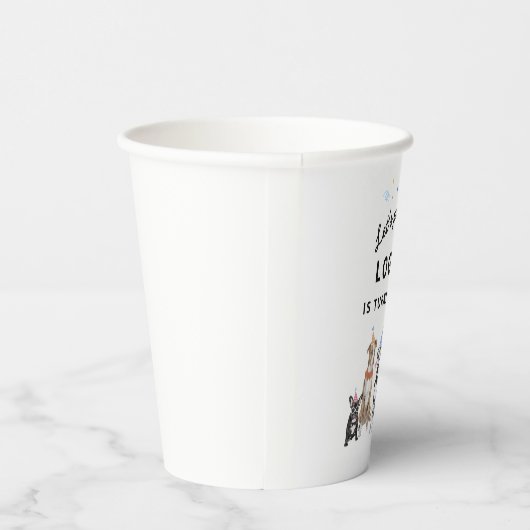 Gobelets En Papier Thème Chien Faisons Pawty Chien Fête d'anniversair (Droite)