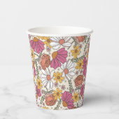 Gobelets En Papier Thème d'anniversaire de fille fleur sauvage (Verso)